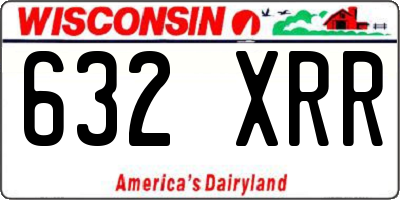 WI license plate 632XRR