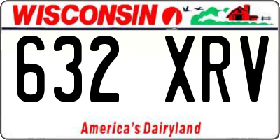 WI license plate 632XRV