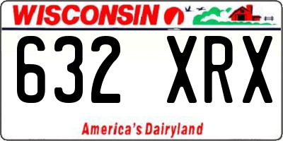 WI license plate 632XRX