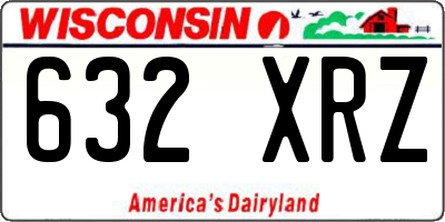 WI license plate 632XRZ