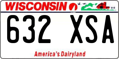 WI license plate 632XSA