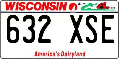 WI license plate 632XSE