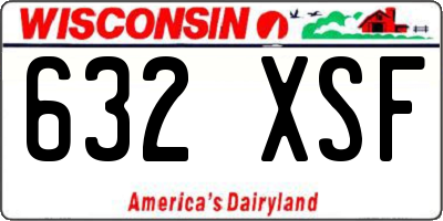 WI license plate 632XSF