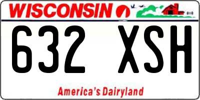 WI license plate 632XSH