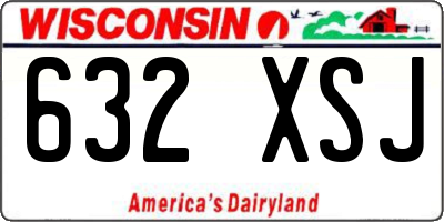 WI license plate 632XSJ