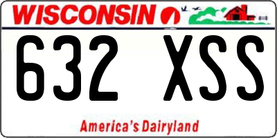 WI license plate 632XSS