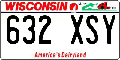 WI license plate 632XSY