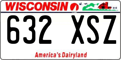 WI license plate 632XSZ