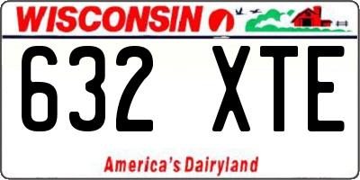 WI license plate 632XTE