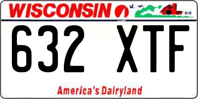 WI license plate 632XTF