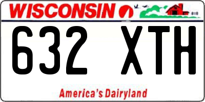 WI license plate 632XTH