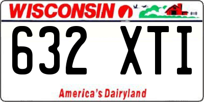 WI license plate 632XTI