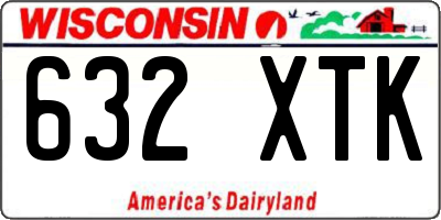 WI license plate 632XTK
