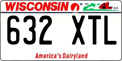 WI license plate 632XTL