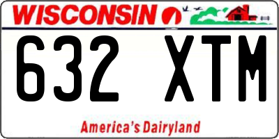 WI license plate 632XTM