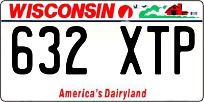 WI license plate 632XTP