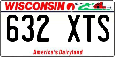 WI license plate 632XTS