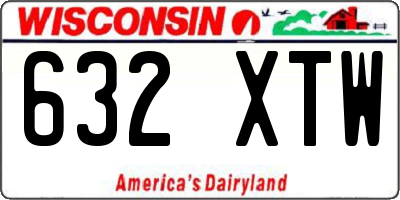 WI license plate 632XTW