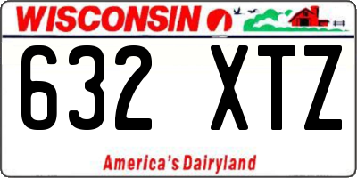WI license plate 632XTZ