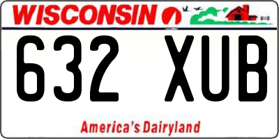 WI license plate 632XUB