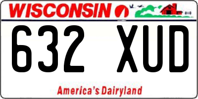 WI license plate 632XUD