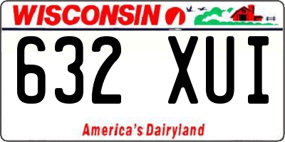 WI license plate 632XUI