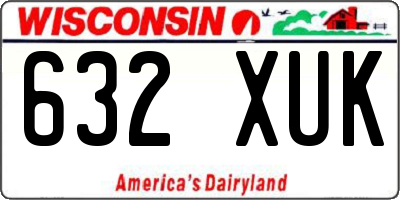 WI license plate 632XUK