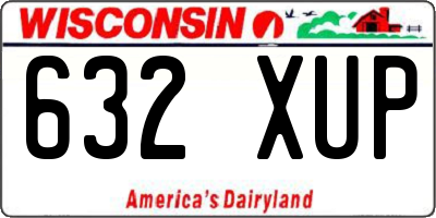 WI license plate 632XUP