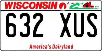 WI license plate 632XUS
