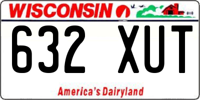 WI license plate 632XUT