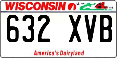 WI license plate 632XVB
