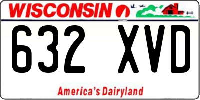 WI license plate 632XVD