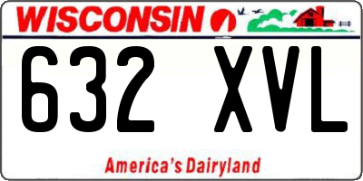 WI license plate 632XVL