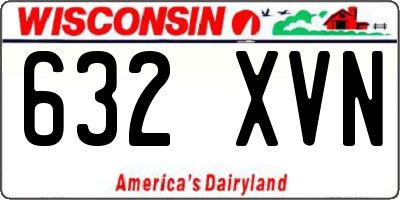 WI license plate 632XVN