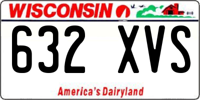 WI license plate 632XVS