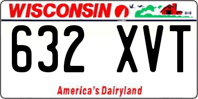 WI license plate 632XVT
