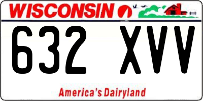 WI license plate 632XVV