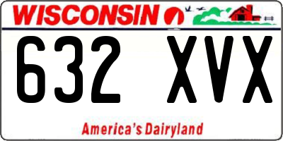 WI license plate 632XVX