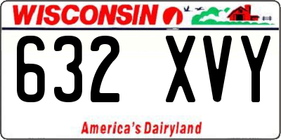 WI license plate 632XVY