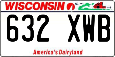 WI license plate 632XWB