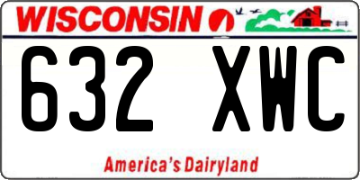 WI license plate 632XWC