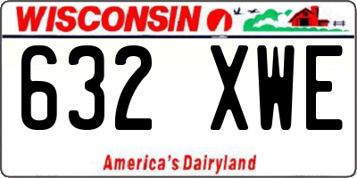 WI license plate 632XWE
