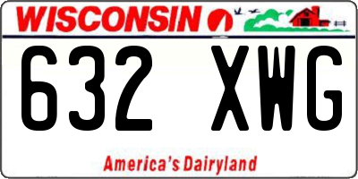WI license plate 632XWG