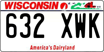 WI license plate 632XWK
