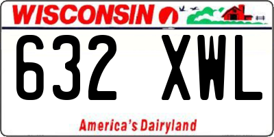 WI license plate 632XWL