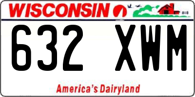 WI license plate 632XWM