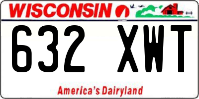 WI license plate 632XWT
