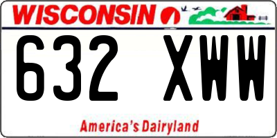WI license plate 632XWW