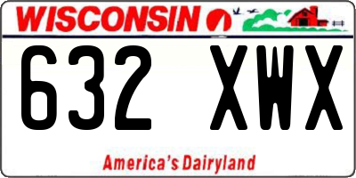 WI license plate 632XWX
