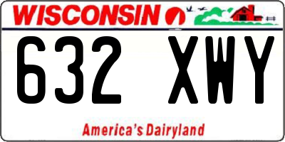 WI license plate 632XWY